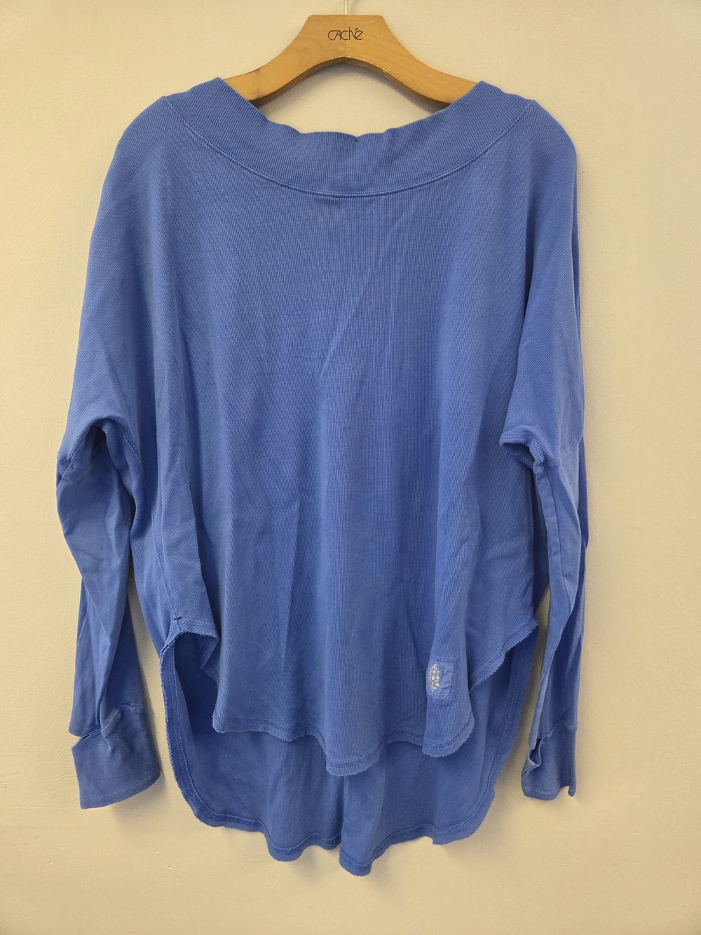 Free People Blue Lightweight Long Sleeve Top